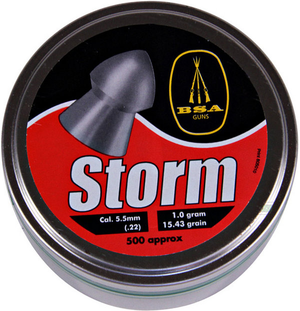 View Item BSA Storm Pointed Pellets [.22][15.43gr][500]