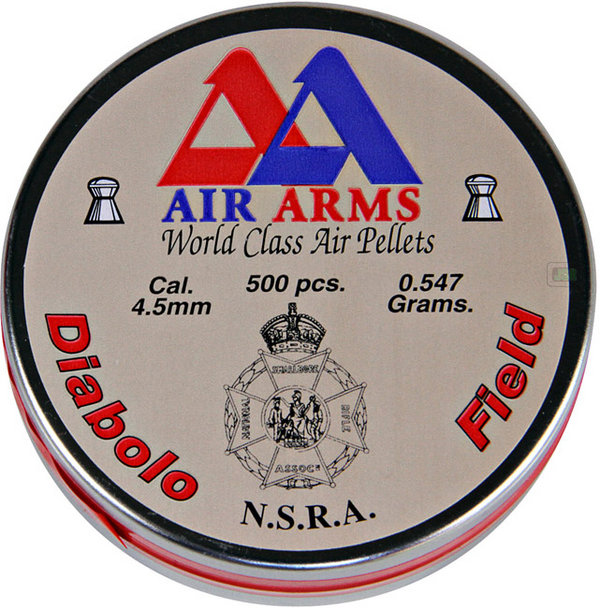 View Item Air Arms Diablo Field Domed Pellets [.177][4.52mm][500]