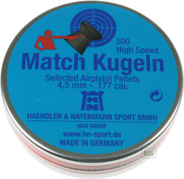 View Item H&N High Speed Match Pistol Pellets [.177][4.49mm] [500]