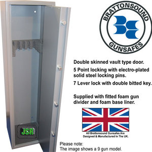 Brattonsound Sentinel Plus MT7+ 6/7 Gun Extra Tall Muzzle Loader Safe Preview