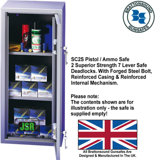 View Item Brattonsound Sentinel SC2S - Bulk Storage With 2 Shelves - 2 Locks Safe