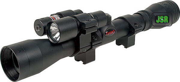 View Item Gamo 4x32 VAMPIR Riflescope[inc mounts, laser & torch]