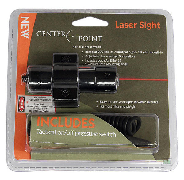 View Item Crosman Center Point Laser Sight With 11mm Dovetail & Weaver Mount [CP0427C]
