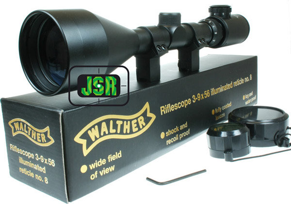 View Item Walther 3-9x56 Illuminated With Mounts