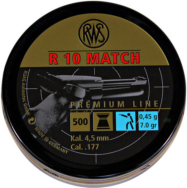 View Item RWS R10 Match Pellets 7.0 gr Pistol [4.49mm] [500] 231 54 41