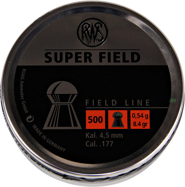 View Item RWS Super Field Pellets [.177 ][4.51mm][8.4gr][500] 231 71 62 / 4.51