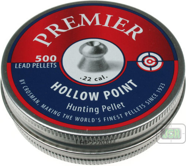 View Item Crosman Premier Hollow Point Pellets [.22][14.3gr] [500 Tin][LHP22]