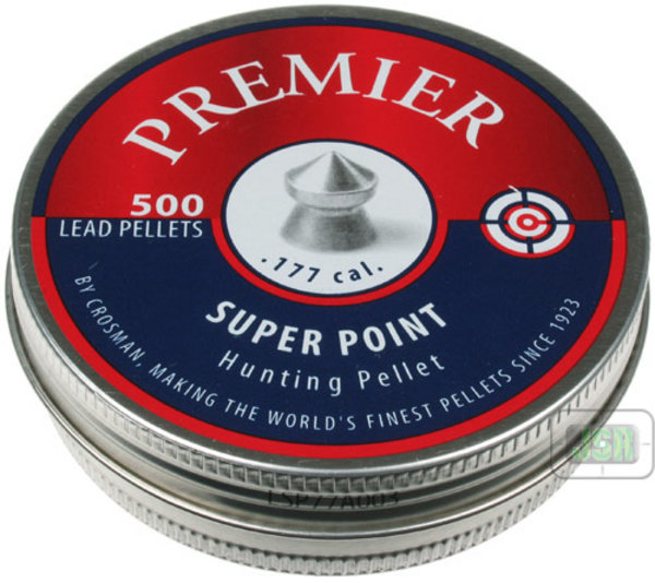 View Item Crosman Premier Super Point Pellets [.177][7.9Gr] [500 Tin][LSP77]
