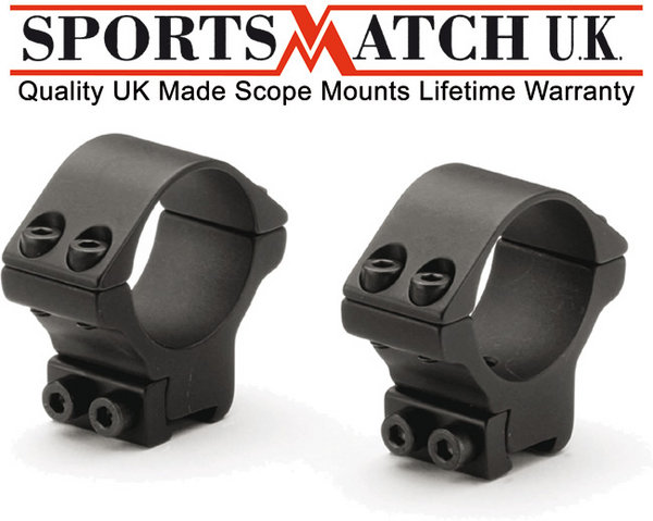 View Item Sportsmatch TO35C 30mm Tube 2 Piece Double Clamp Mounts 44mm