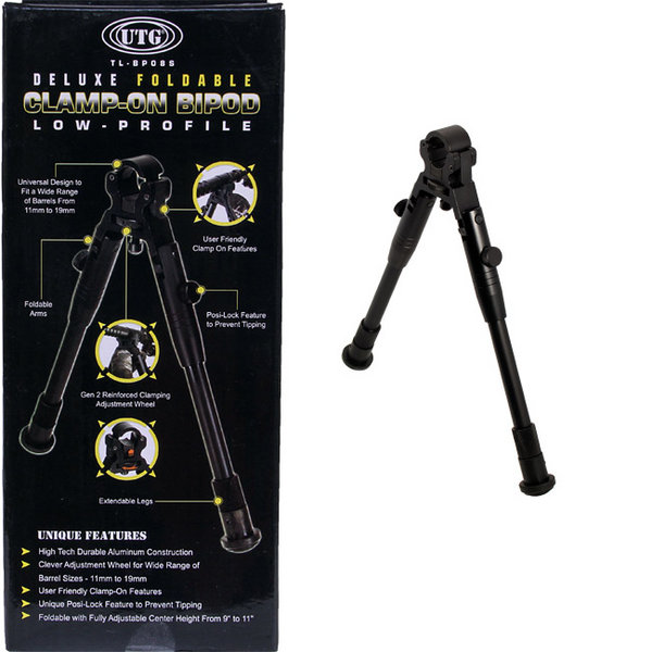 View Item JSR / Leapers UTG Dragon Claw Bipod Fits Most Break Barrel Rifles TL-BP08S