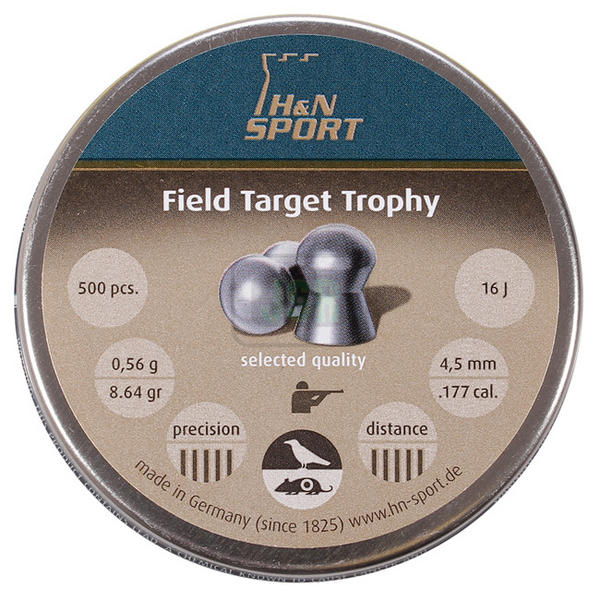 View Item H&N Field Target Trophy Pellets [.177][4.51][8.64gr] [500]