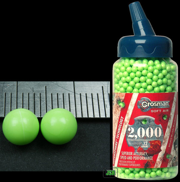 View Item Crosman Soft Air 6mm Plastic BB .12g [Green] [2000]