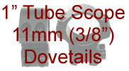 1" Tube Mounts (11mm 3/8" Dovetails)