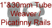 1" & 30mm Tube (Weaver / Picatinny Rails / 15 & 17mm Rails)