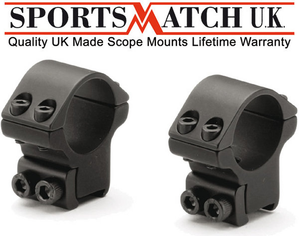 View Item Sportsmatch 2 Piece Double Clamp 1" Mounts 45mm  [TO3C Special] Recoil Arrestor for Webley Patriot etc.