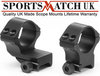 View Item Sportsmatch HTO68C 30mm Tube 2 Piece Double Clamp Mounts Extended 56mm Weaver / Picatinny