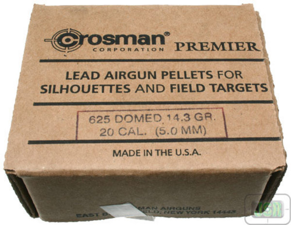 View Item Crosman Premier Domed Pellets [.20][14.3Gr] [625 Card Box][020DB]