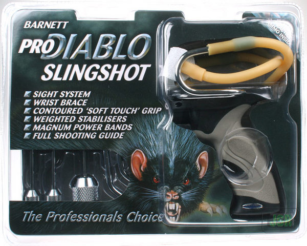 View Item Barnett Pro Diablo 2 Slingshot Catapult  [Free Practice Ammo included]