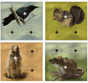 Crosman Varmint PaperTargets [Pack of 20 / 5 Of Each Design][0496] Preview