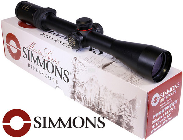 View Item Simmons Pro Hunter 4-12x40 AO Side Focus Matt Riflescope 517716