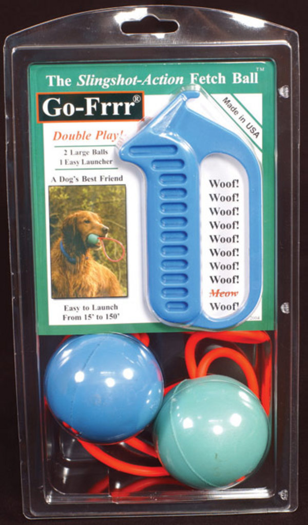 View Item Go-Frrr GoFrrr Thrower Singshot Action Dog Fetch Ball Dummy Kit LARGE