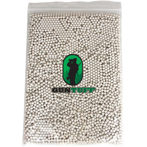 View Item GunTuff .12g Soft Air Plastic BB 50,000 Pack [10 x 5000] [White]