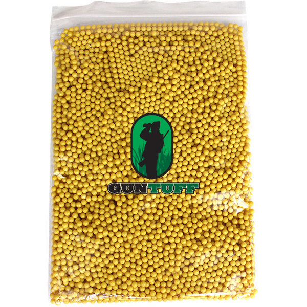 View Item GunTuff .12g Soft Air Plastic BB 50,000 Pack [10 x 5000] [Yellow]