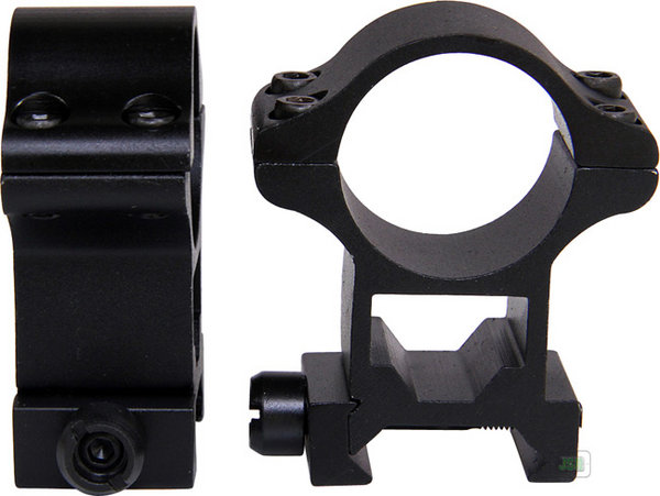 View Item Nikko Stirling 2 Piece Mounts 1" High Weaver Picatinny RIS NMWH