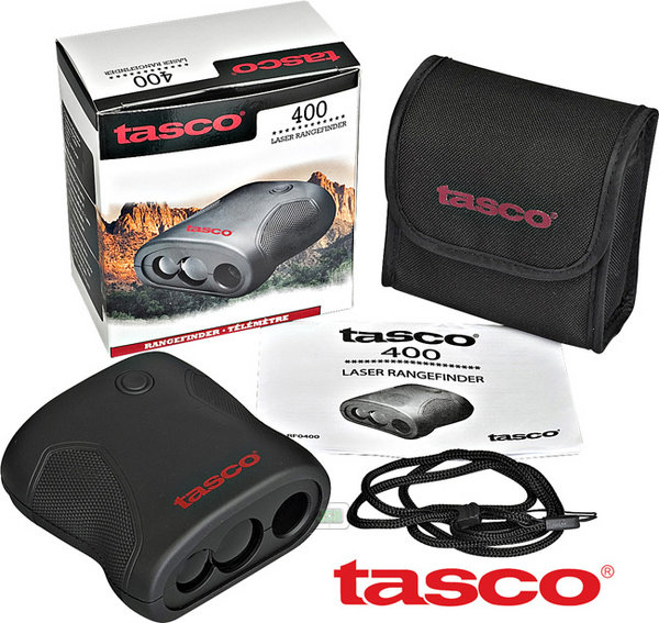 View Item Tasco Hunting & Golf 400 Laser Rangefinder 8 - 700 Metres With Carry Case (RF0400)