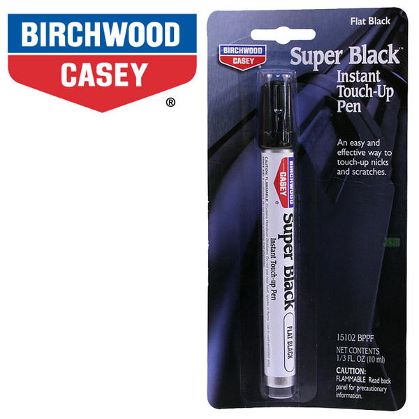 View Item Birchwood Casey Super Black Pen Flat Black 1/3 fl oz 10ml 15102