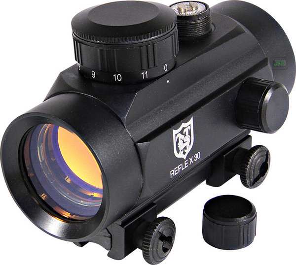 View Item Nikko Stirling 30mm Red Dot Sight with 3/8" 11mm Intergrated Mounts