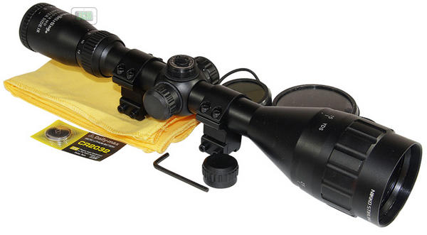 View Item Nikko Stirling Mountmaster 4-12x50 PX ADJ Illuminated Reticule Riflescope With Mounts NMMI41250AO