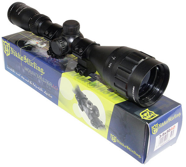 View Item Nikko Stirling Mountmaster 3-9x50 PX ADJ  Riflescope With Mounts NMM3950AO