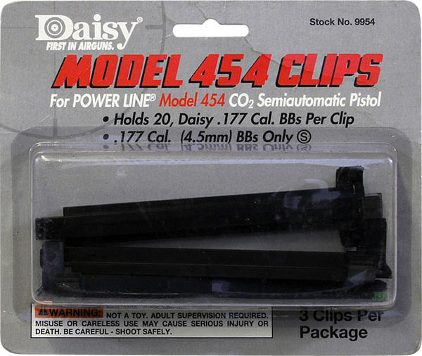 View Item Daisy 454 BB Spare Magazines Clips [3 Pack] #9954
