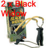View Item 2 x Barnett Black Widow Slingshot Catapult (Natural Band) [Free Practice Ammo]