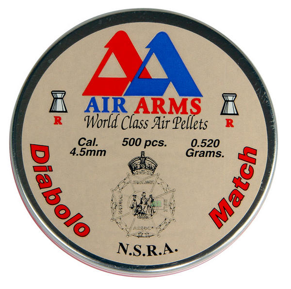 View Item Air Arms Match Flathead Pellets [.177][4.49mm][500]
