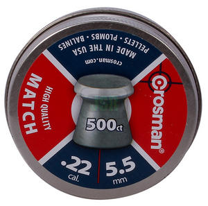 Crosman Wadcutter Match Pellets [.22][14.3gr] [500 Tin] 6-11248 Preview