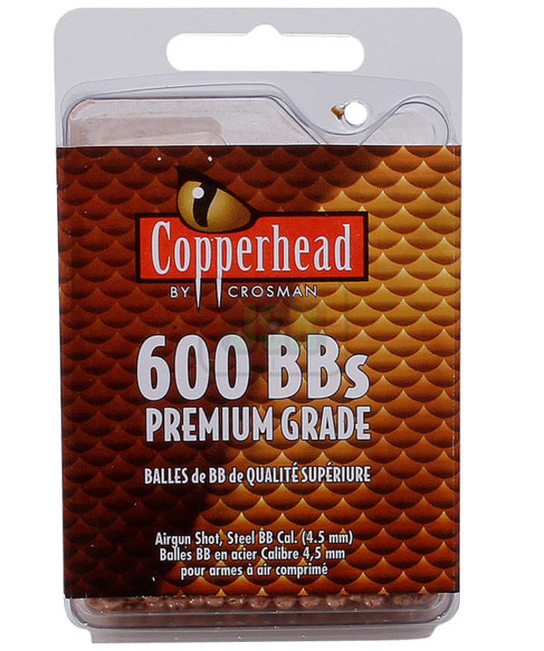 View Item Crosman Copperhead Steel BB [.177 4.4mm][600] [Blister Box] 0647