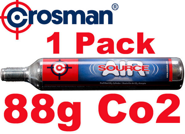 View Item Crosman Airsource 88Gram Co2 Paintball / Airgun (Single Unit)
