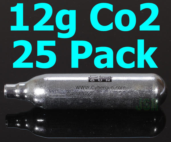 View Item CyberGUN 12g Co2 Capsule [25 Pack]