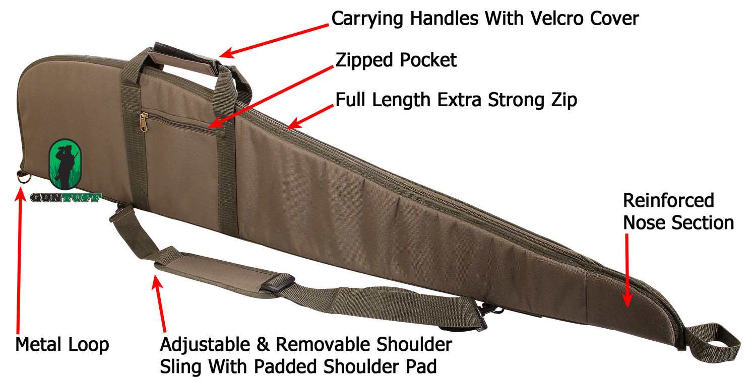 48" GunTuff PADDED RIFLE & SCOPE CASE Airgun Gun Bag With Pocket