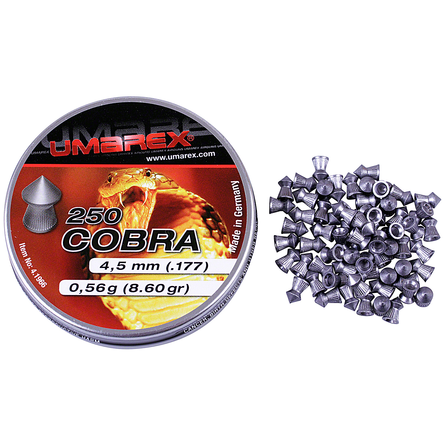 Umarex Cobra .177 Pointed Ribbed Hunting Pest Control Airgun Pellets 4