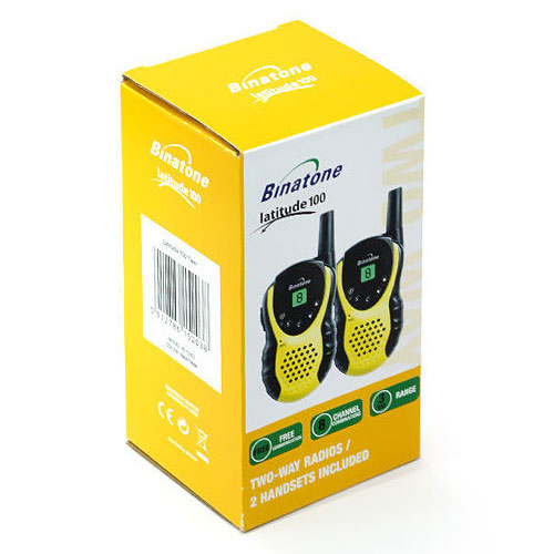 NEW BINATONE LATITUDE 100 TWIN WALKIE TALKIE TWOWAY RADIOS 5KM RANGE