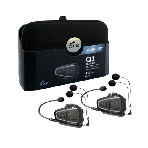 NEW CARDO SCALA RIDER Q1 TEAMSET BLUETOOTH MOTORCYCLE
