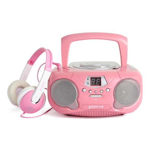 NEW GROOVE BOOMBOX PORTABLE CD PLAYER WITH RADIO AND HEADPHONE JACK