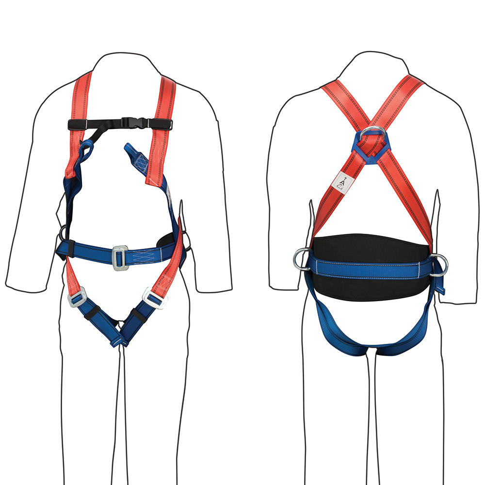 GU5029 Silverline Fall Arrest & Restraint Harness 4Point Safety & Workwear