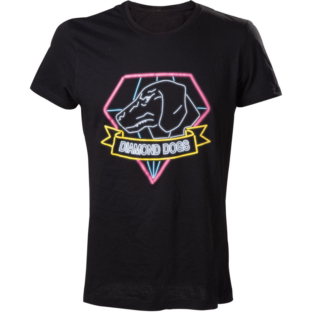 METAL GEAR SOLID Rising Diamond Dogs Men's TShirt, Extra Large, Black