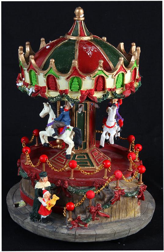 traditional xmas model revolving carousel 23cm led traditional xmas model revolving carousel 23cm led
