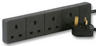 View Item 10m Black 4 Gang Power Strip Extension Cord Mains Plug