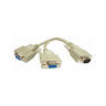 View Item 1 PC to 2 VGA SVGA Monitor Y Splitter Cable / Lead